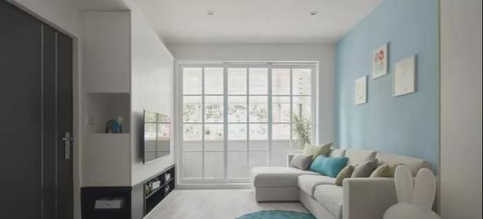 |90后妹子的家真漂亮, 客厅装修可爱舒适、还有个漂亮的阳台