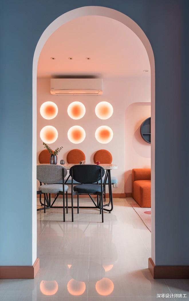 深零设计师姚工 敢想不敢装的家,她在这65㎡实现了,配色用到极致,全小区独一份