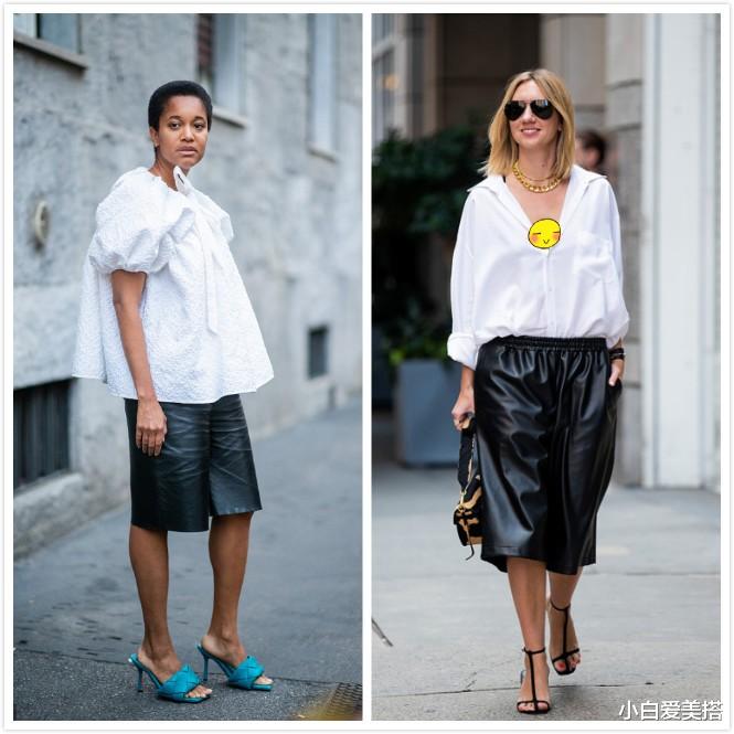 小白爱美搭|酷帅精致的皮短裤，真是最有质感的服装单品，又美又飒看着好高级