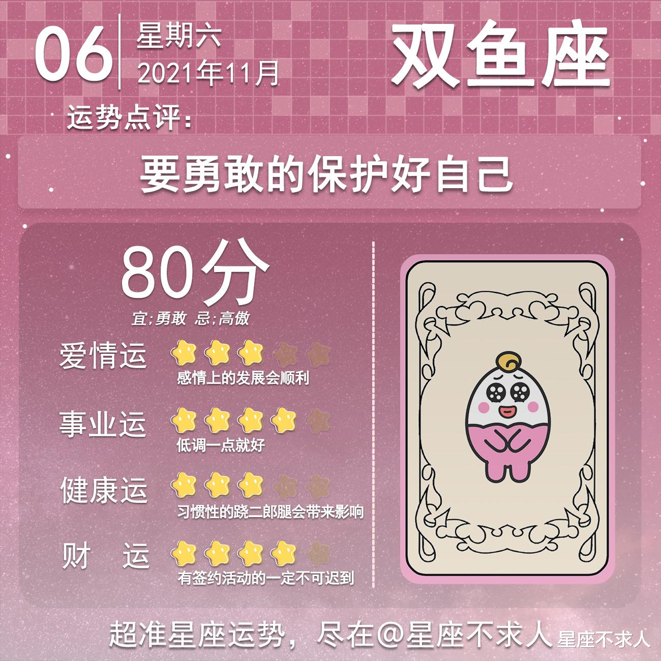 星座不求人 2021年11月6日运势