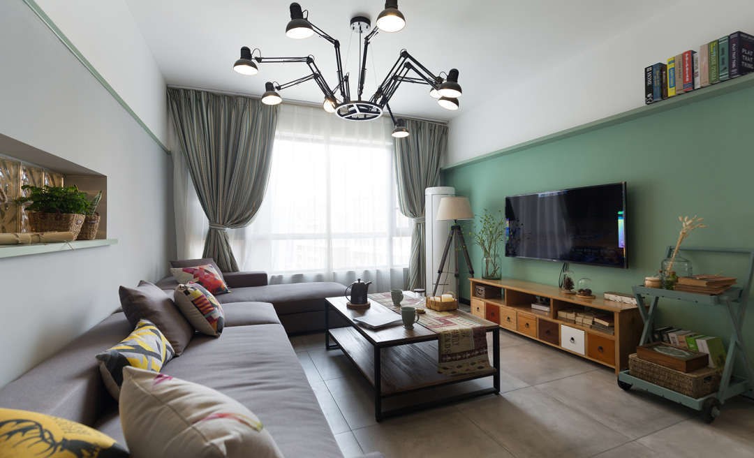 |简洁清新的婚房设计，添加一抹绿色，让整个空间都亮丽起来