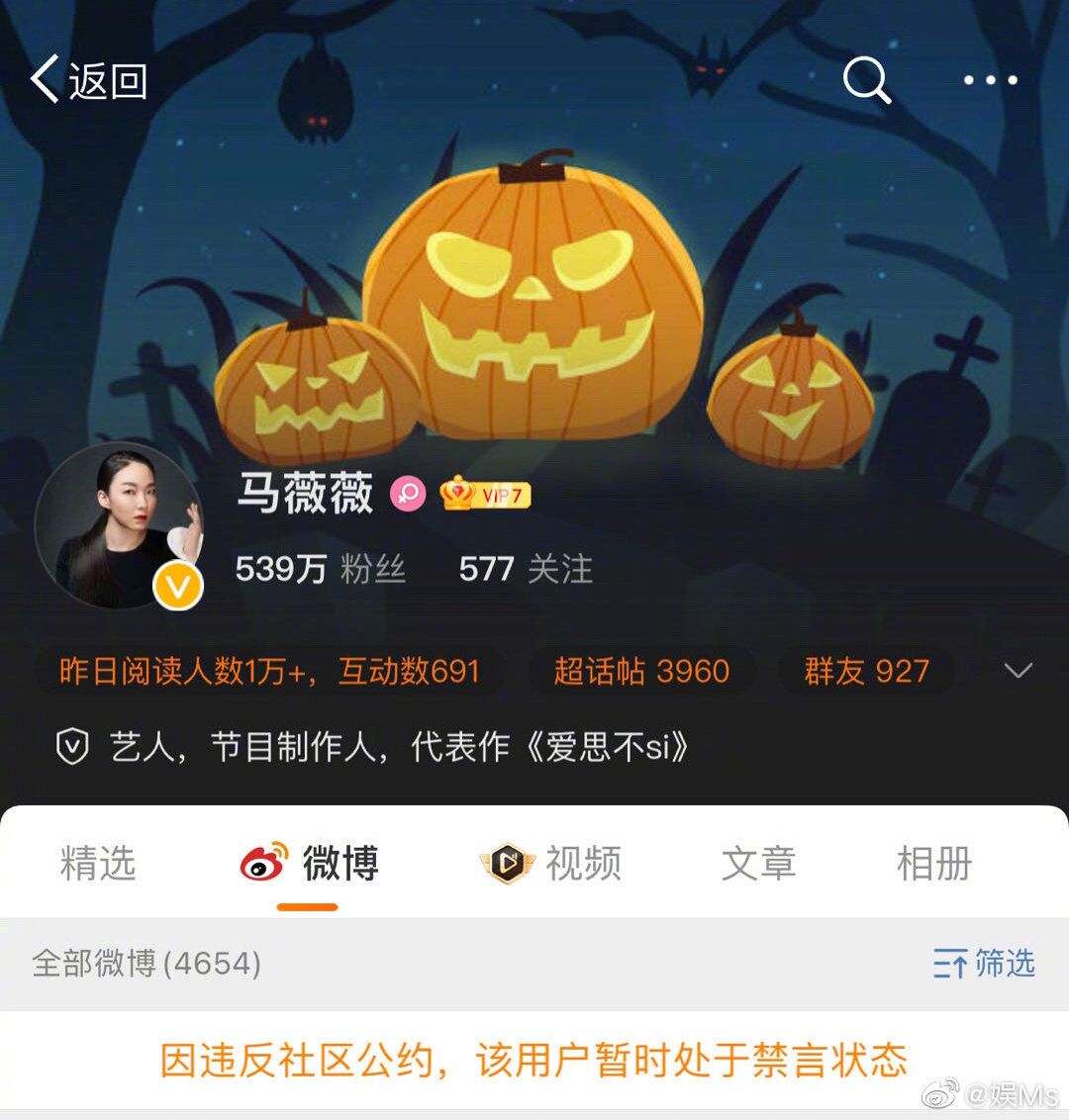 马薇薇|马薇薇、六六微博被封