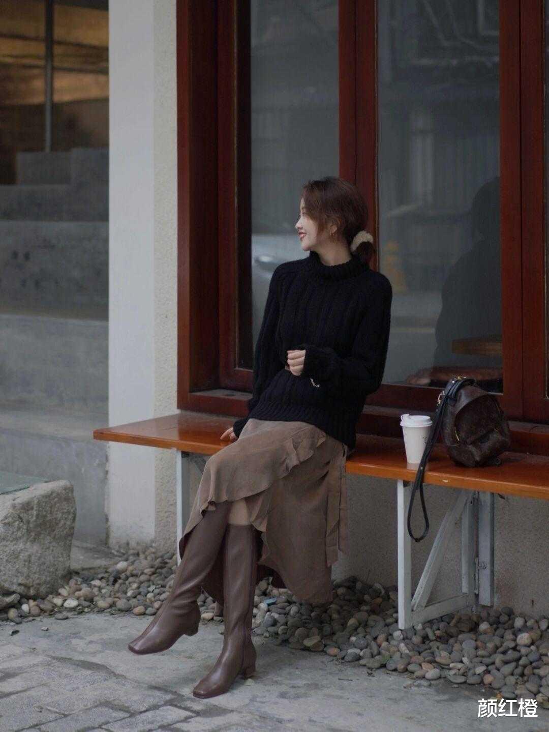 颜红橙 今年冬天裙装怎样选?码住这些高腰开叉裙,时髦精致又有气场
