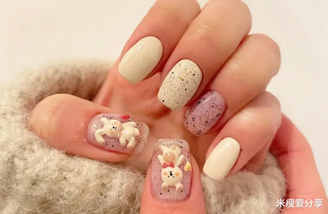 美甲|减龄又可爱的童趣美甲，彩色卡通手绘，真是小仙女的心头好
