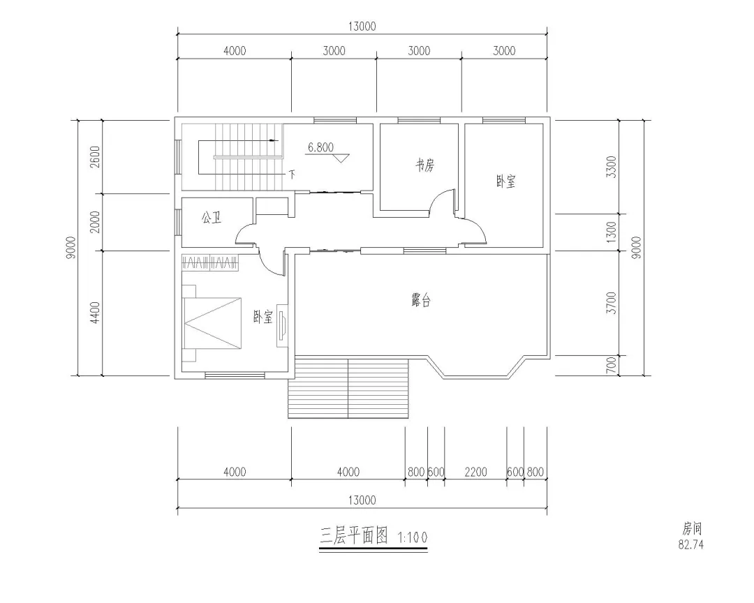 |三层欧式农村别墅，超大露台，占地120平，造价38W