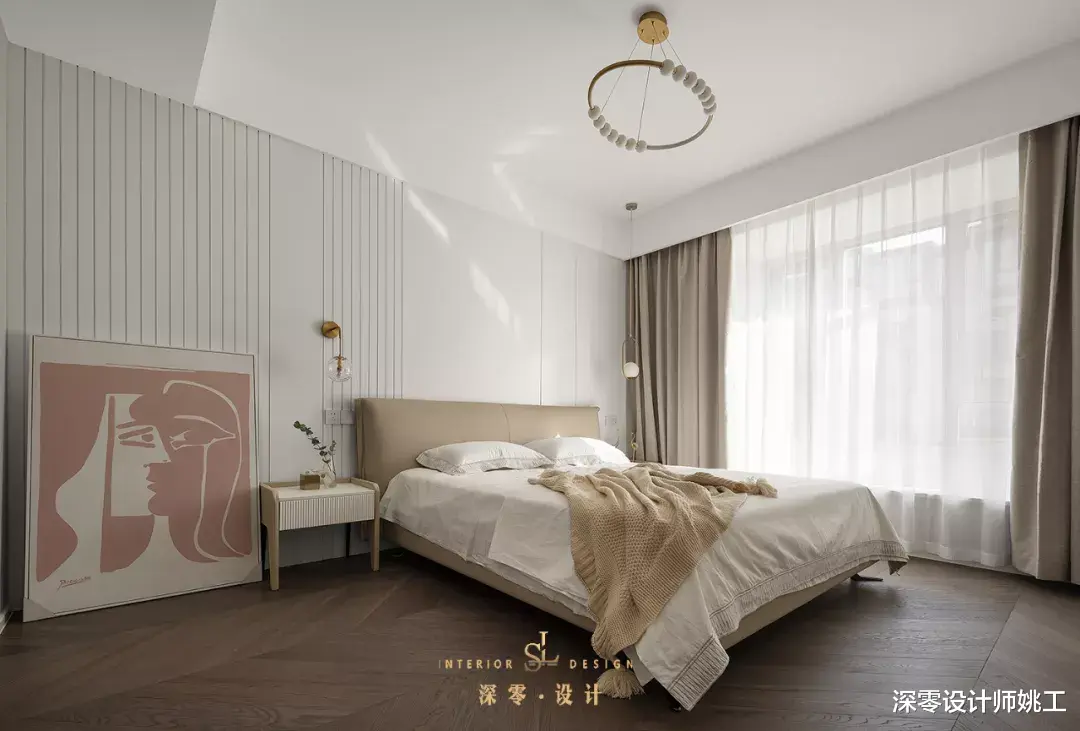 这是我见过最静谧的四居室,160㎡的蓝白灰,每一个空间都非常漂亮