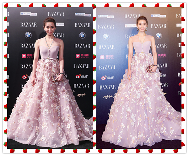 粉色|刘诗诗越来越成熟了，穿粉色的服装都压不住，有满满的“女王范”