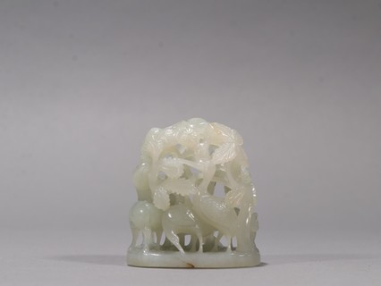 和田玉籽料|和田玉籽料一路连科炉顶