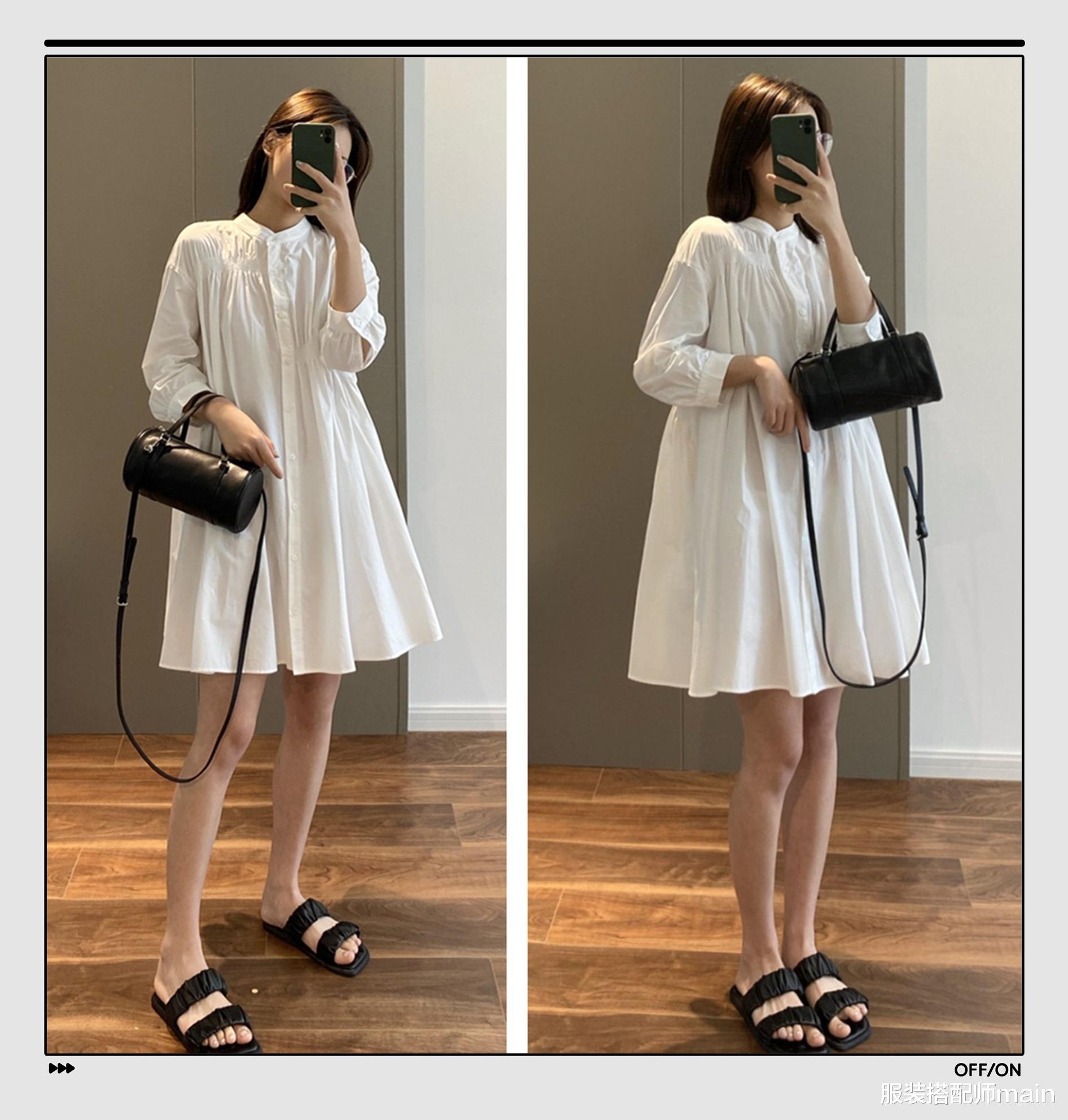 服装搭配师main|都爱“衬衫+裙子”，不如直接穿气质满分的衬衫裙