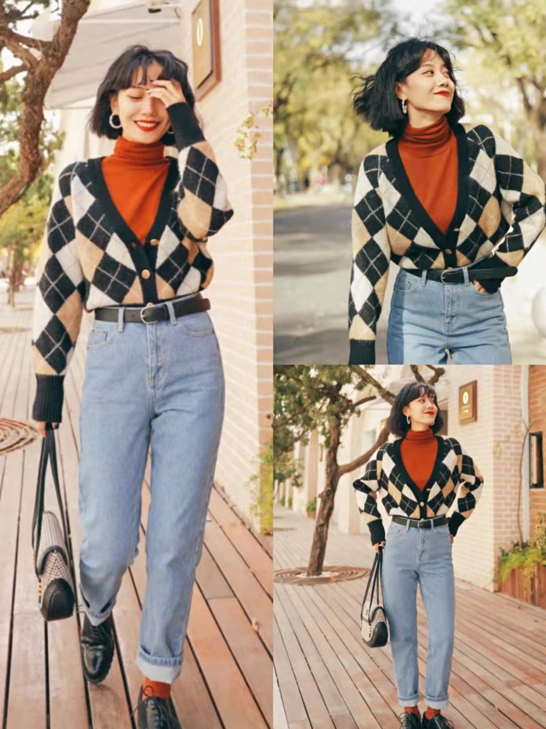 江南小蚂蚁 秋冬穿搭不想再穿黑白灰？何不试试南瓜色，亮眼又显白！