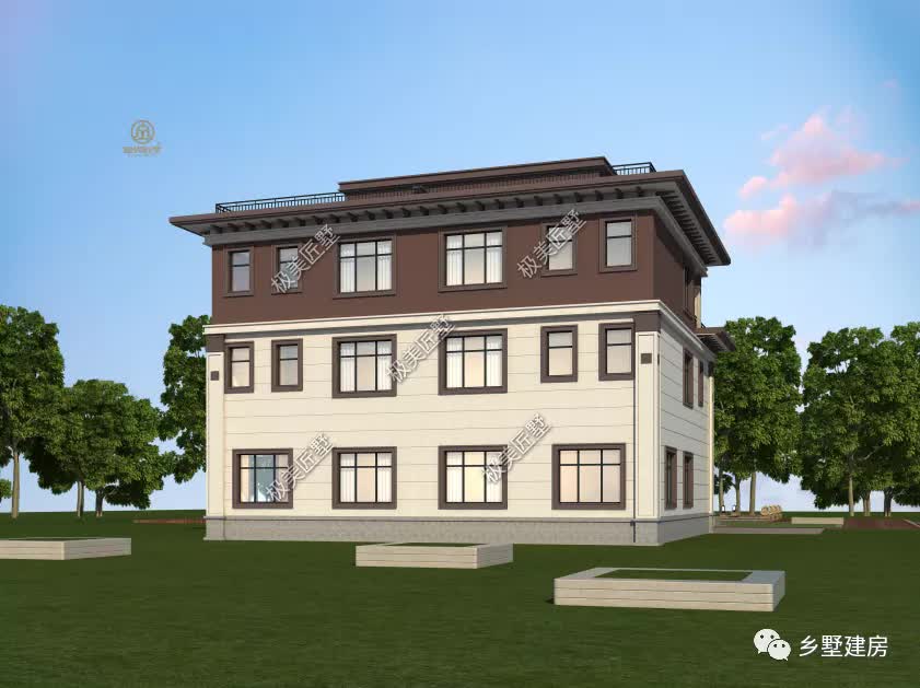 |新农村新户型，兄弟建房，首选这款新中式双拼准没错