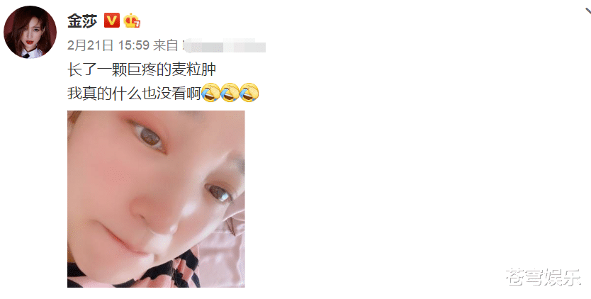 金莎|金莎晒长麦粒肿自拍，却被误会化了桃花妆，39岁的皮肤太不真实！