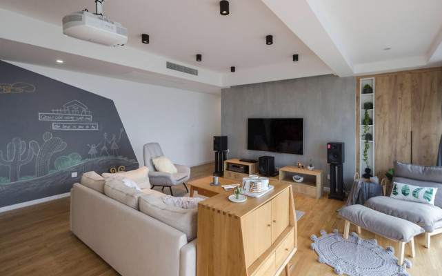 140㎡北欧四房硬装12W，原木系色彩搭配，真是越住越舒服