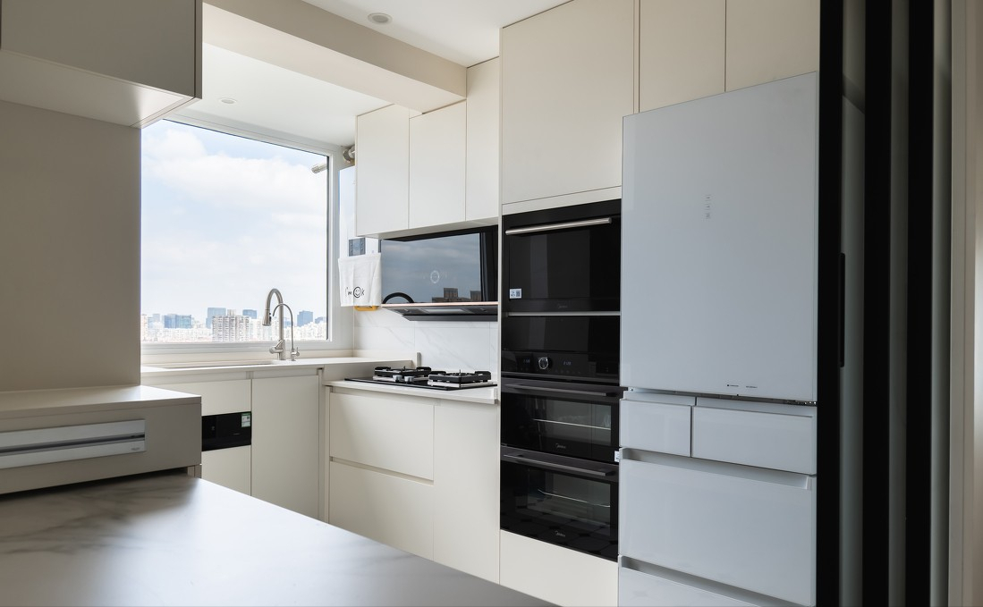 温柔奶茶风三居室,各个空间独立且贯通,氛围柔和恬淡超治愈!