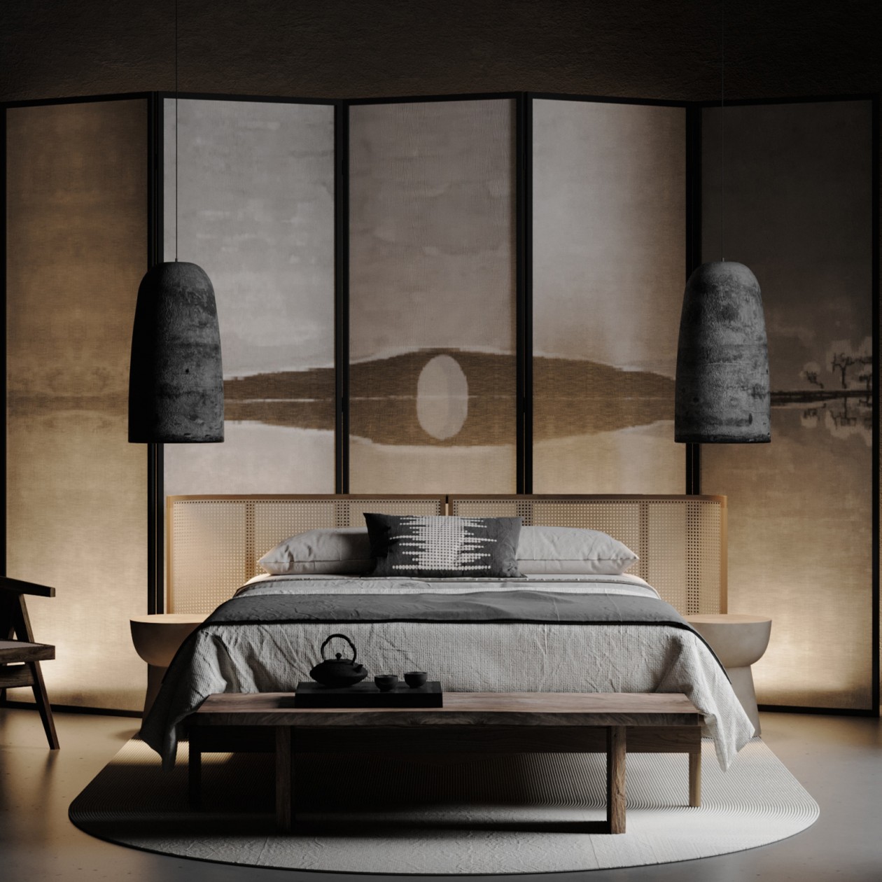 洛小丸子|极简侘寂风公寓，质朴的高级感！