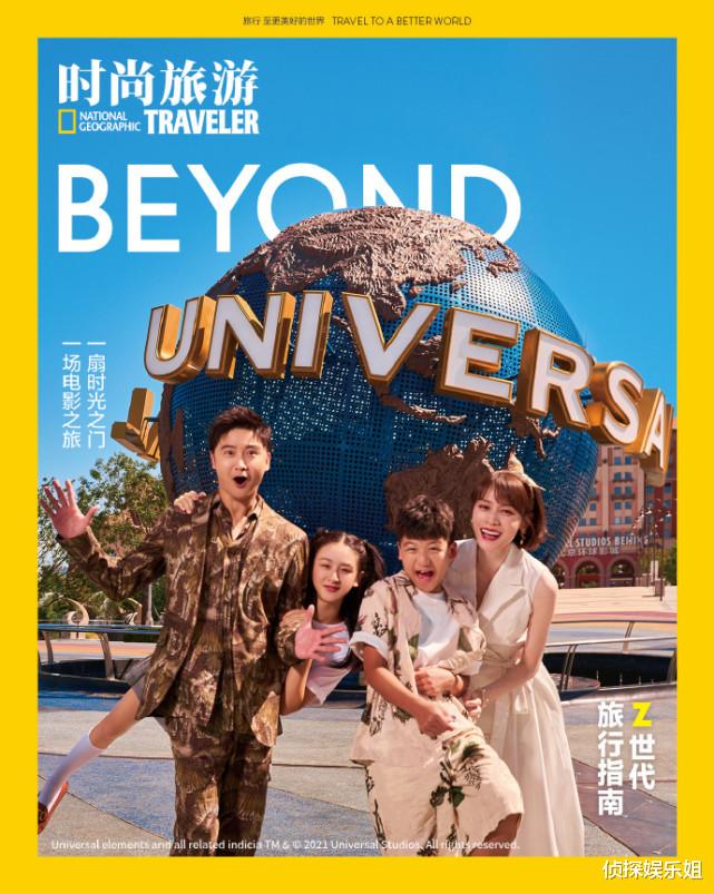 田亮|田亮一家环球影城拍大片，13岁森碟个头直追妈妈，颜值气质双绝