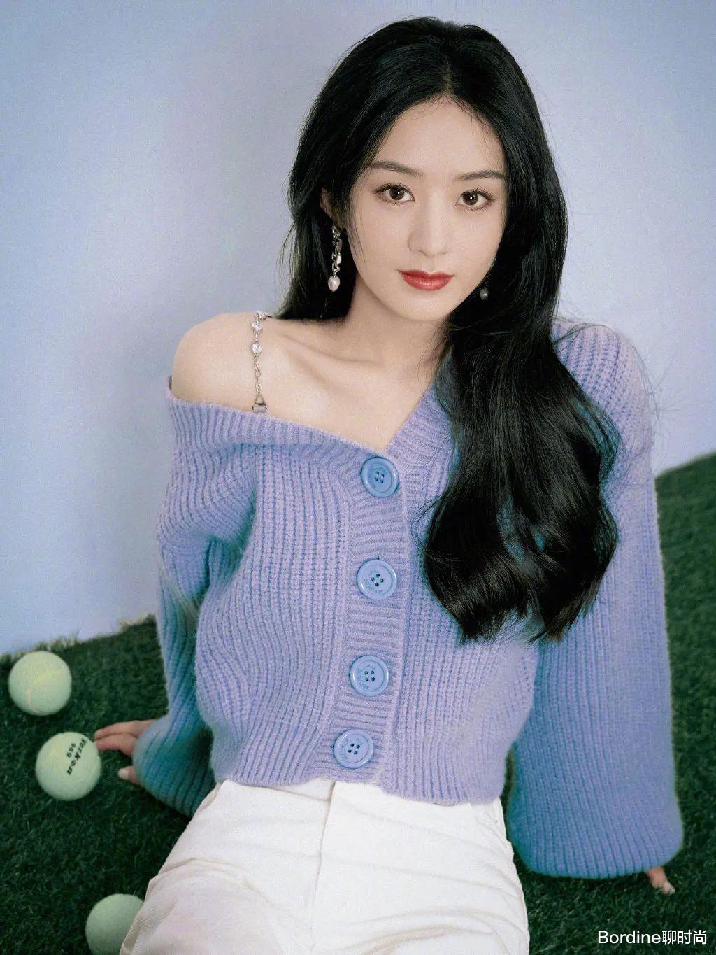 Bordine聊时尚|夏季也要穿毛衣，娜扎的绿色，赵丽颖的紫色，淡雅清新更时髦