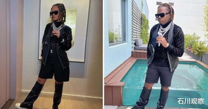 张若昀|歌手蕾哈娜万圣节打扮成Gunna，被逗乐的粉丝说“她穿得更好”