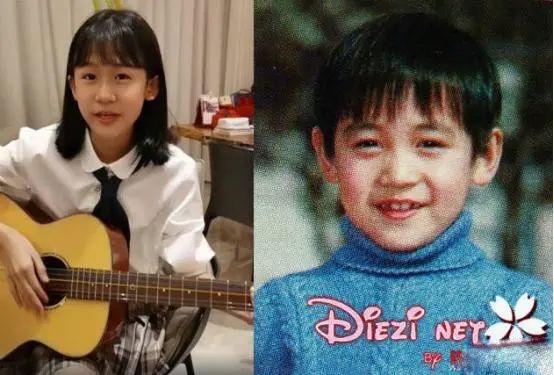 鲍蕾|鲍蕾晒带娃日常，12岁贝儿弹吉他有模有样，妹妹在镜头前捣乱