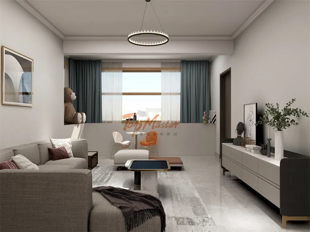 一于于|【鲁班装饰】财经大学南苑100㎡现代风格，净白温度