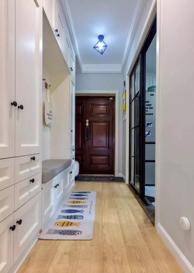 鞋柜+换鞋凳+收纳组合，这个柜子能顶一间房，漂亮又实用！