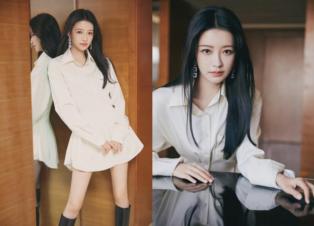 潮流搭配师甜甜|孙怡当妈之后更有女人味，穿衬衫裙配骑士靴大秀长腿，妥妥的辣妈