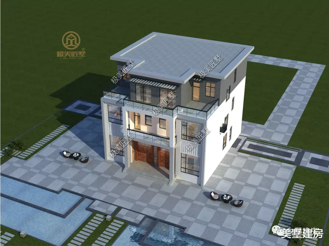 |现代风双拼别墅,80、90 年轻兄弟的最爱,一起来看看!