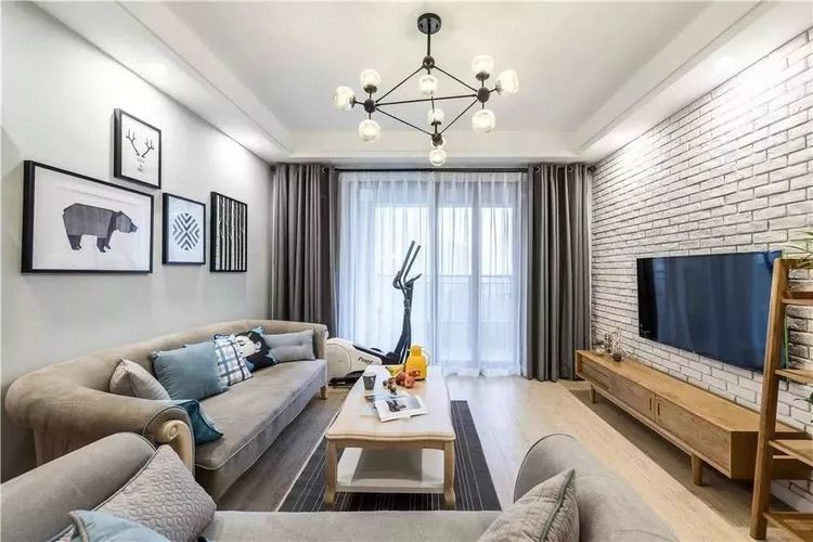 130㎡北欧风格装修案例,卧室不够书房来凑