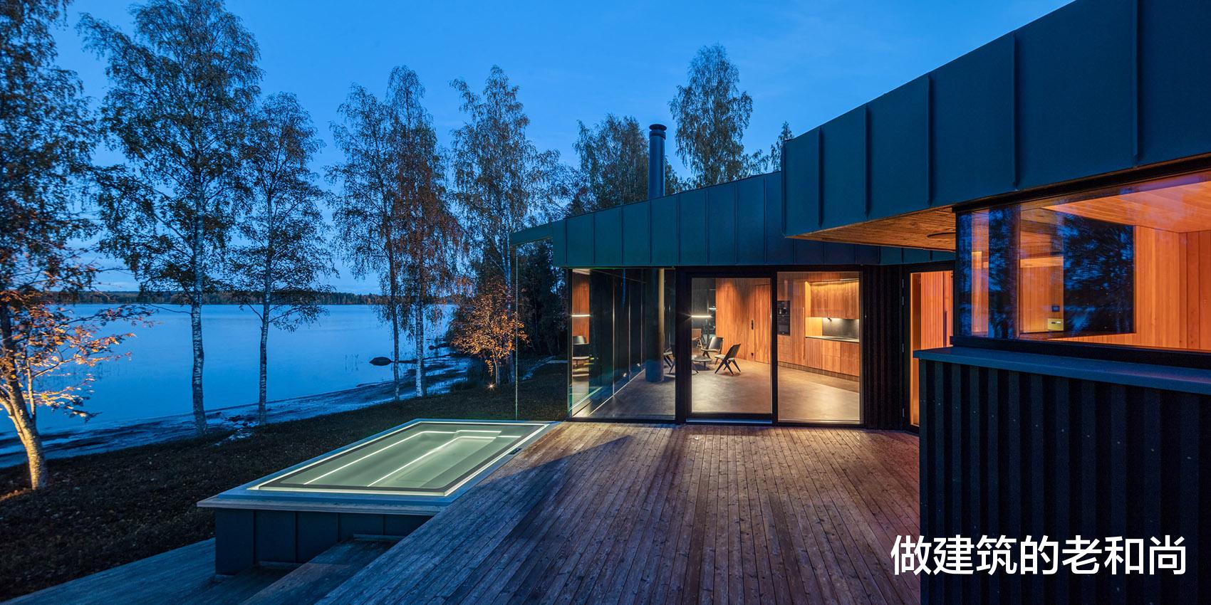 建筑设计|向湖而生的住宅:场地拥有的自然美景,少不了大落地玻璃窗