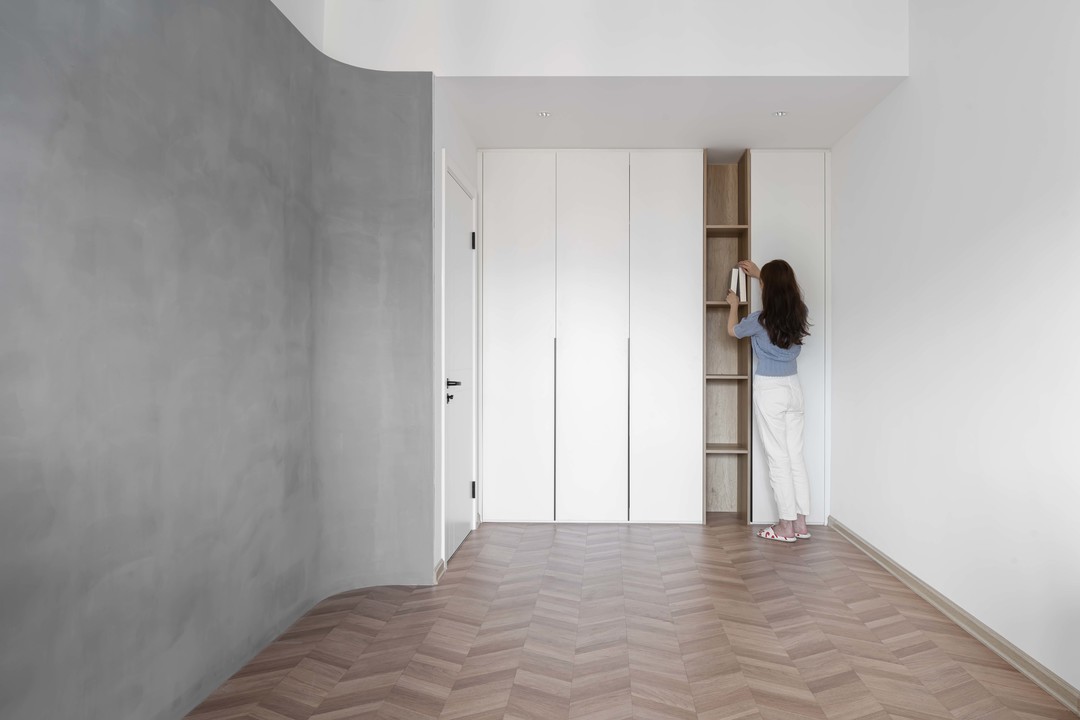 200㎡现代简约，原木、纯白、浅灰三色融合，打造通透空间