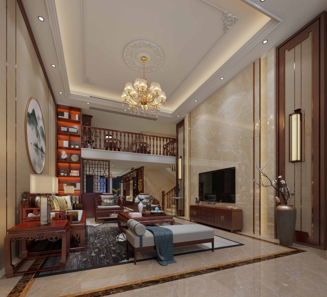 |165平新中式复式房子，凝练人文的蕴涵