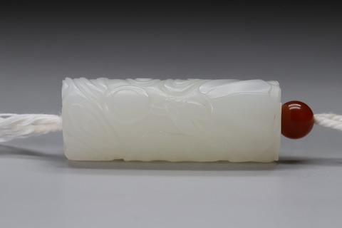 和田玉籽料|舊藏和田玉籽料“一级白 云蝙勒子”