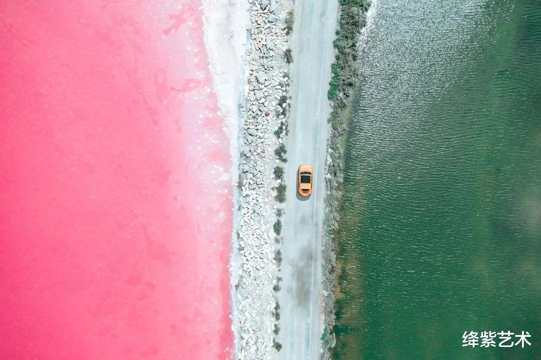摄影师航拍镜头下的法国盐滩,泡泡糖色调,浪漫得不像话