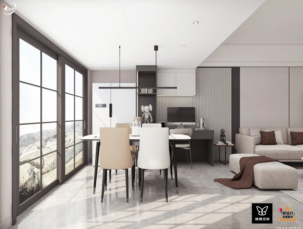 |沙发不是非得靠墙,30个绝美客餐厅设计案例,赶紧收藏!