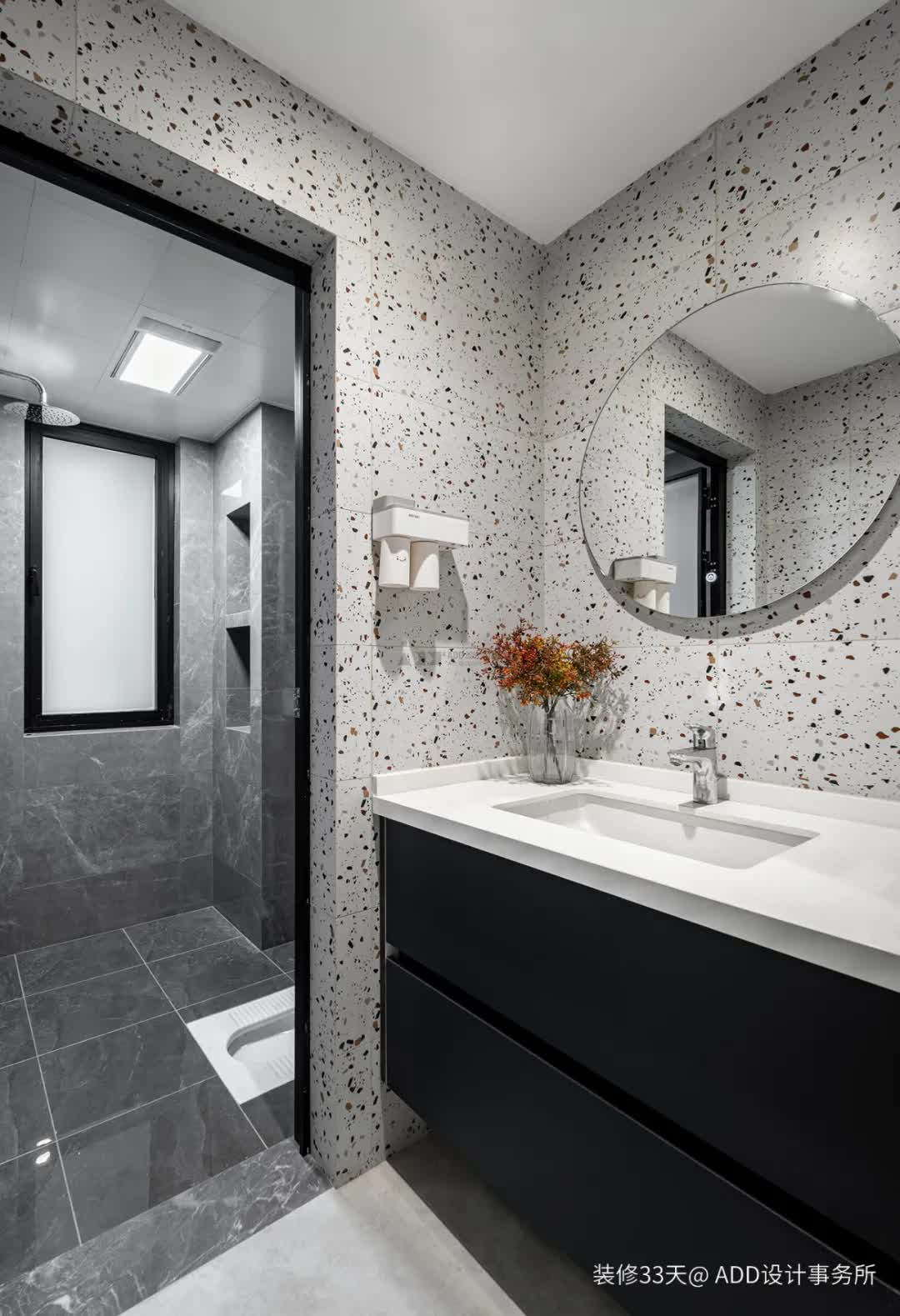 |装修设计:120平现代简约灰色素雅实用四室