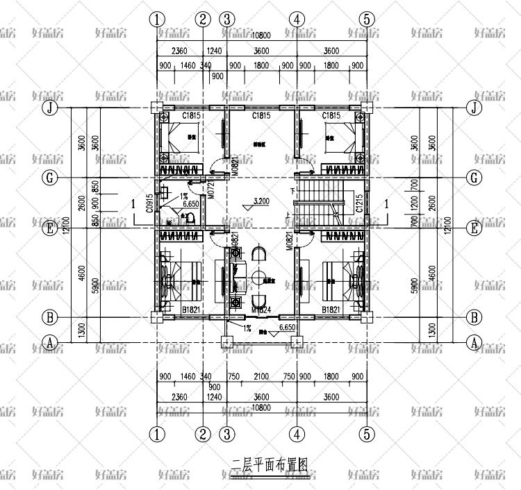 别墅|三间别墅户型设计图