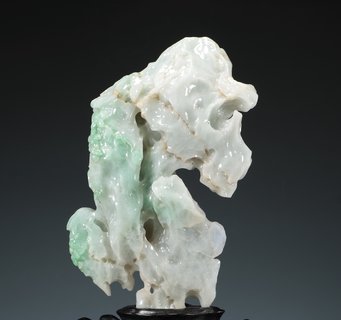 翡翠|清 翡翠仿太湖石山子摆件