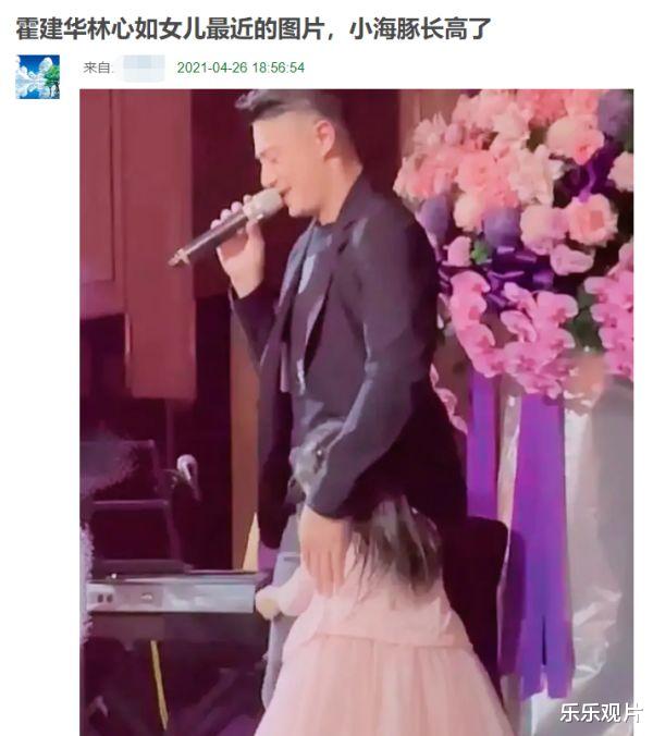 海豚|林心如女儿小海豚露面，穿漂亮粉色公主裙，不停往霍建华怀里钻