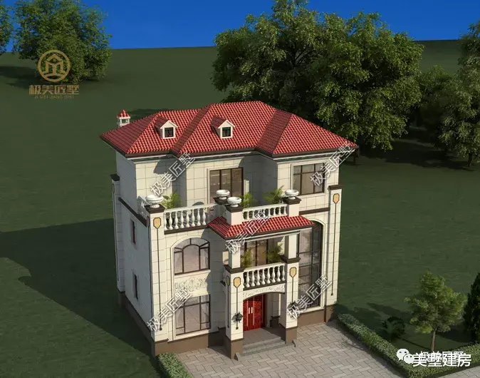 11×7.5米,占地不足一百平,这样的一栋经典简欧风格别墅!