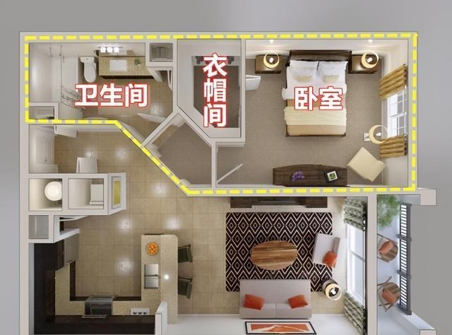 |卧室+衣帽间+卫生间，4种方案将功能区整合，实现户型的最优布局