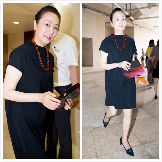 BiuVogue|老戏骨奚美娟很优雅，虽然年纪不小了，身材保持的还是很完美