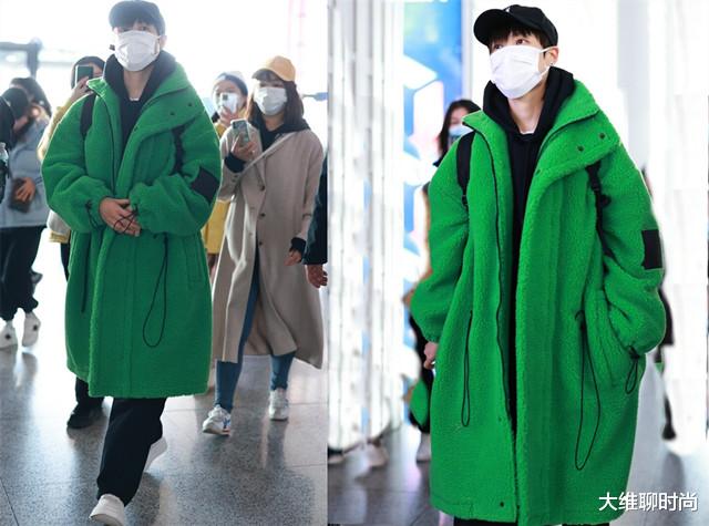 李宇春|李宇春穿果岭绿大衣走机场，时尚亮丽吸引人，绿色究竟有多火