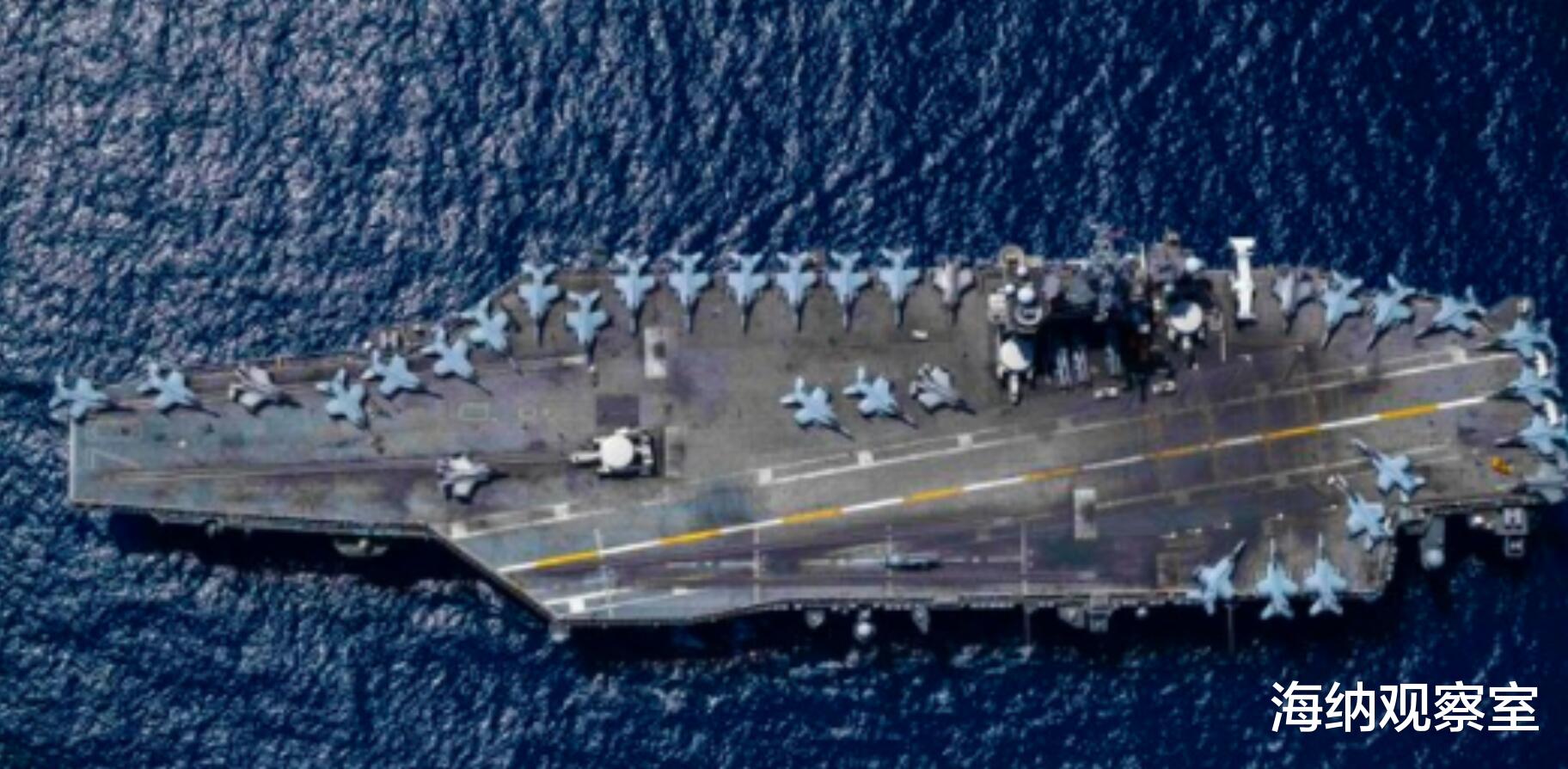 南海|美国防部发航母在南海照片挑衅，甲板战机清晰可数，不料评论翻车