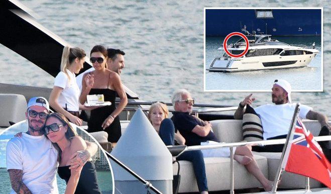 小贝|小贝4300万新游艇下水!三代同堂庆贺 47岁贝嫂紧身黑裙尽显身材