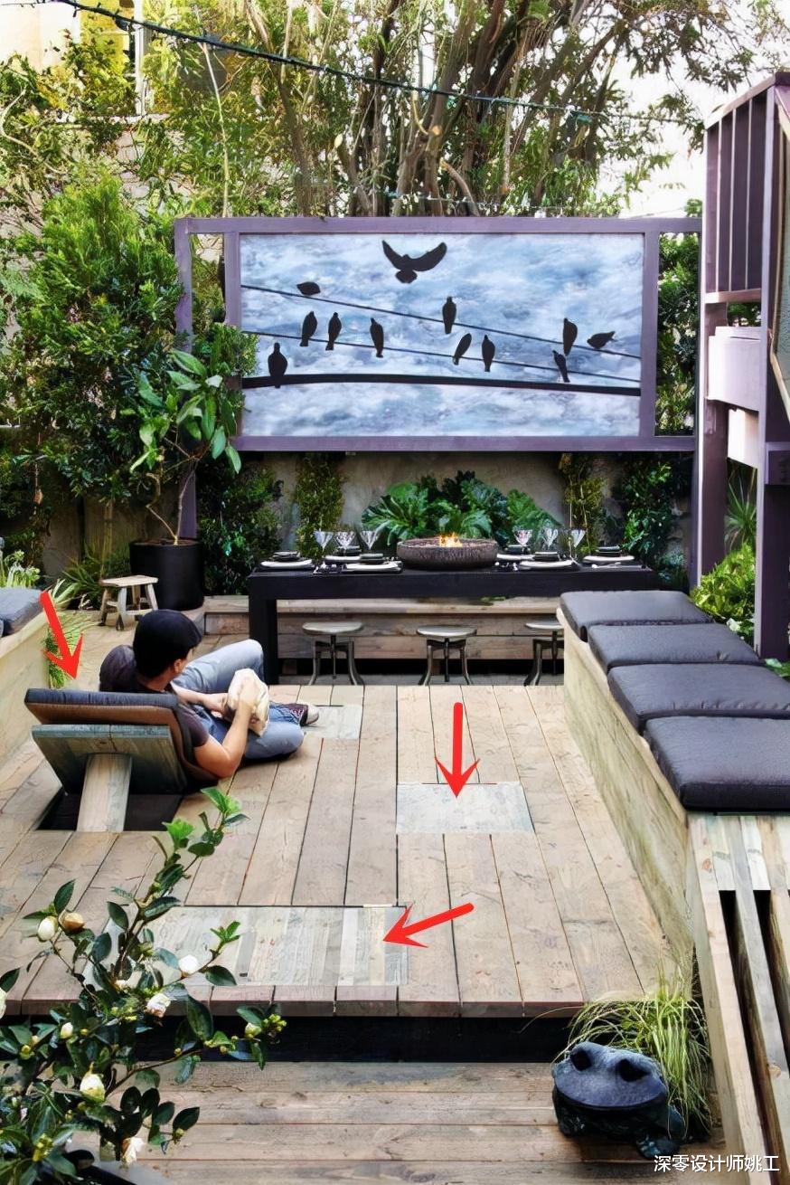 |懂生活的人,果然更会享受!露天甲板上藏休闲椅,拉起来就能入座