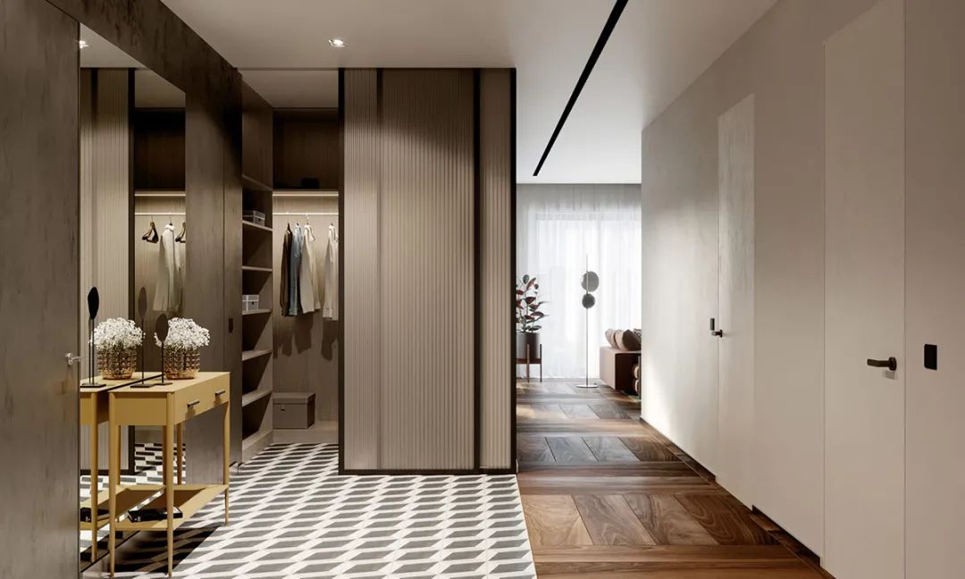 利沃夫|乌克兰利沃夫160㎡住宅,棕色调搭配打造温馨的居住感