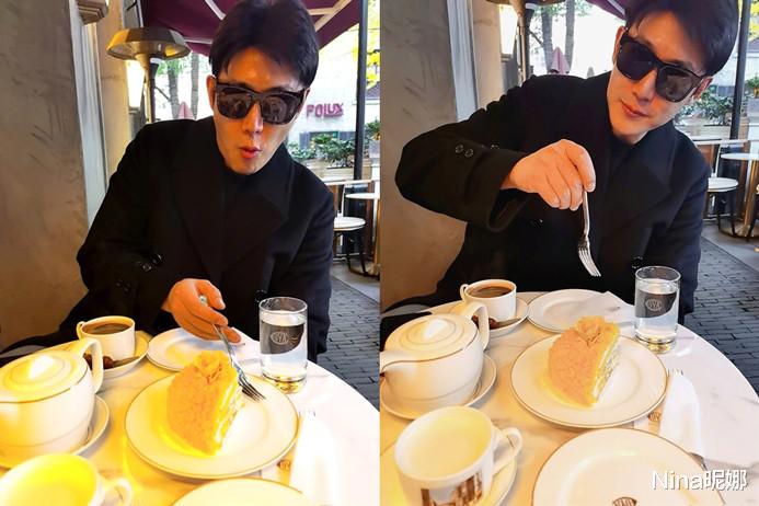 高圆圆 46岁陆毅露天餐厅里庆生！穿大衣戴墨镜好绅士，瘦身成功颜值回春