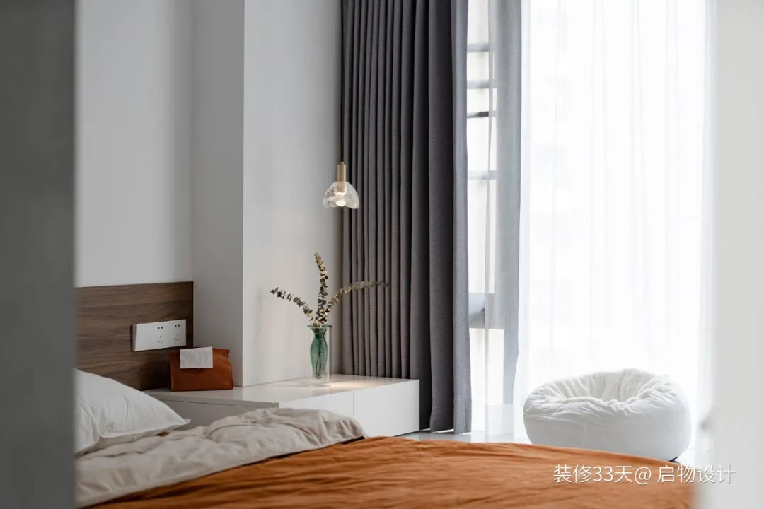 装修设计:85平一猫两人温馨三室