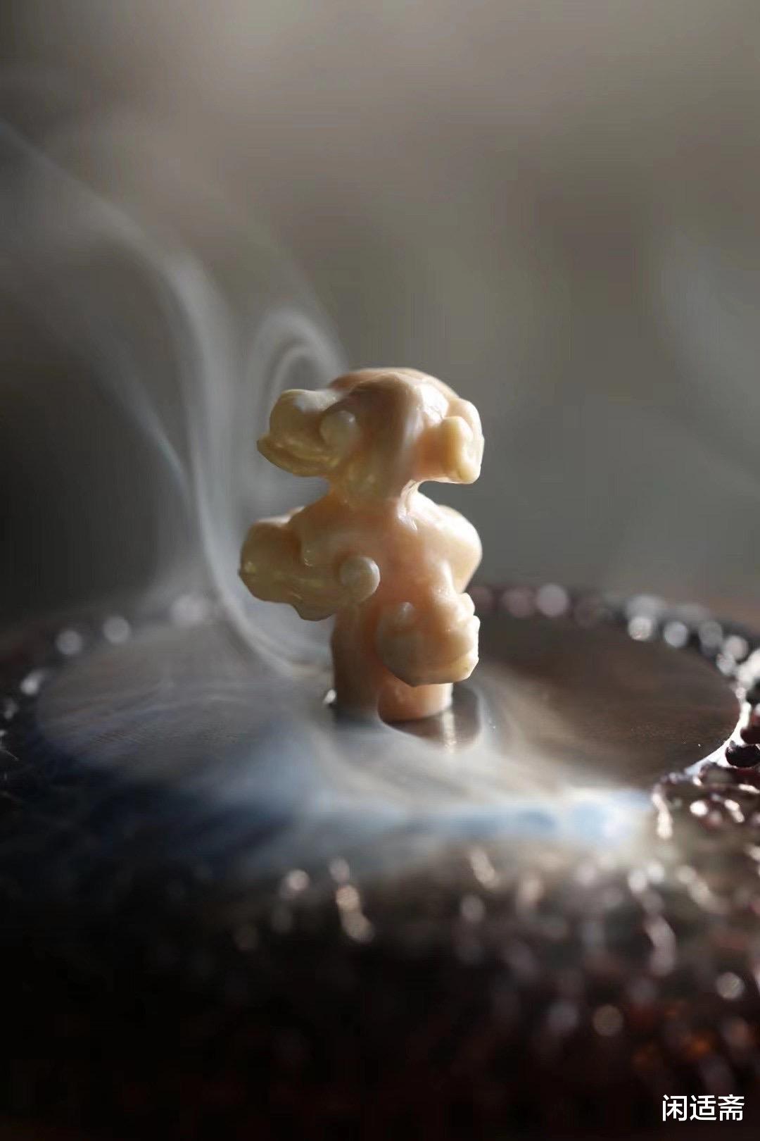 雕刻|案上云烟，书斋茶室雅器，盘根香薰炉