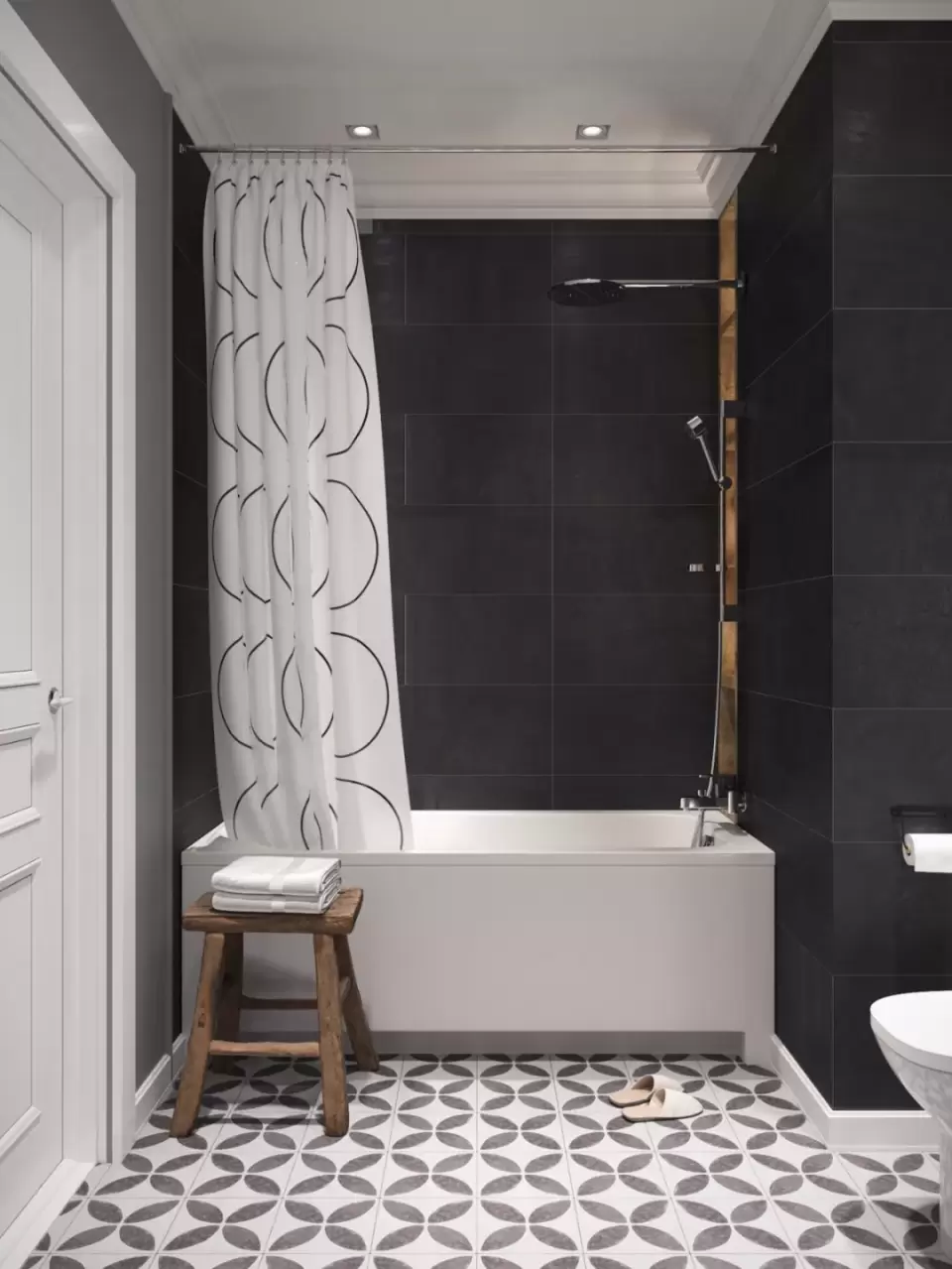 5M2卫生间,如何实现泡澡+淋浴?这样设计太机智了